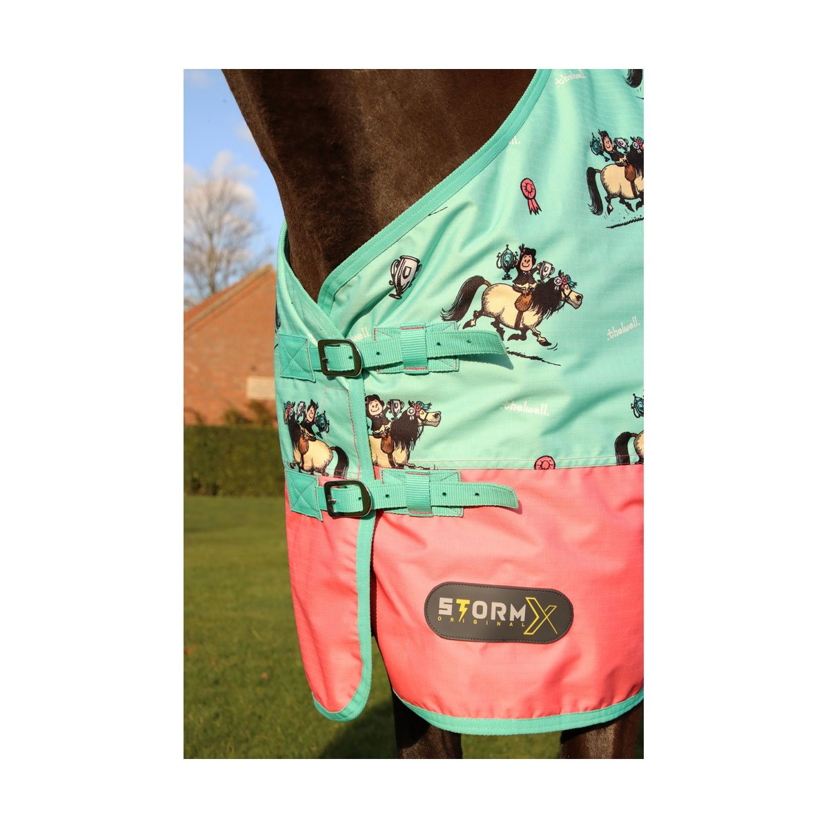 Tapis De Protection Cheval StormX - Original 50g - Thelwell Collection Balancing Act - Rouge