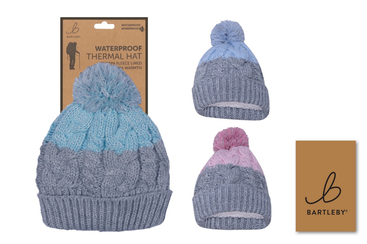 Bartleby Women's Waterproof Bobble Hat Robinsons Equestrian