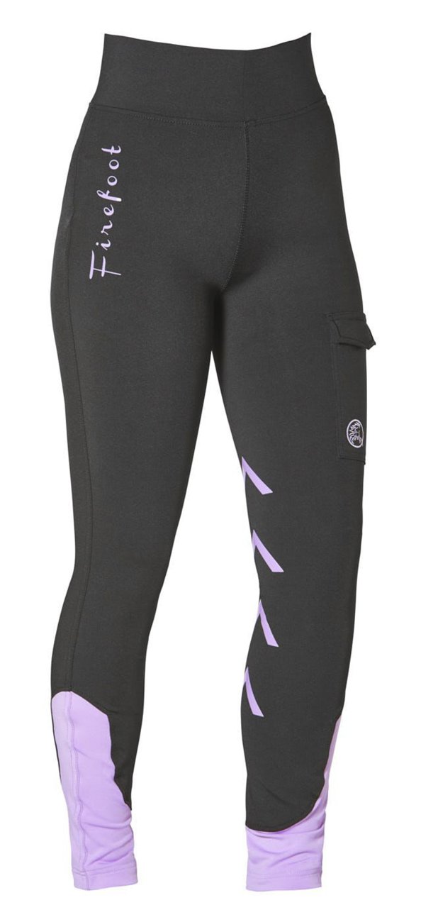 Calzoni Da Equitazione FireFoot Ripon Per Donna, Foderati In Pile - Colore Antracite/Teal - Foto 5