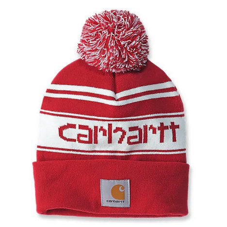 Carhartt Knit Pom-Pom Cuffed Logo Beanie Robinsons Equestrian