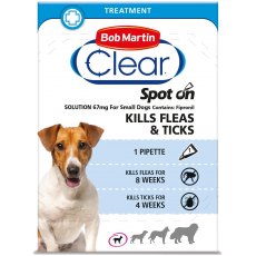 Bob Martin Flea Clear Spot On Small Dog1 Tube