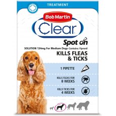 Bob Martin Flea Clear Spot On- Medium Dog 1 Tube