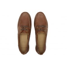 CHATHAM WILLOW  LEATHER BOAT SHOES BROWN