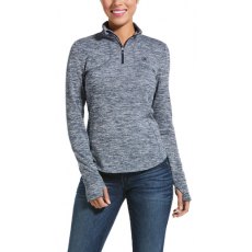 Ariat Gridwork 1/4 Zip Base Layer Dark Grey