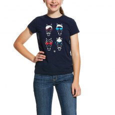 Ariat Girls Hipster Tee Shirt Navy