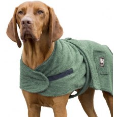 Danish Design Towelling Dog Robes Green