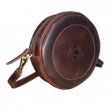 Megan Crest Handbag In Natural Leather Brown