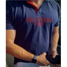 Feathers Country Mens Contrast Polo Shirt - Navy/red