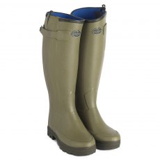 Le Chameau Women's Chasseur Neoprene Wellingtons - Vert Vierzon