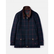 Joules Fieldcoat Tweed Coat Navy Blake Tweed