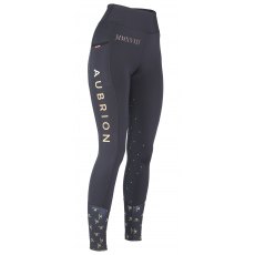 SHIRES AUBRION ADULTS TEAM RIDING TIGHTS BLACK