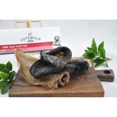 COTSWOLDS RAW COWS EARS WITH FUR - 3PK
