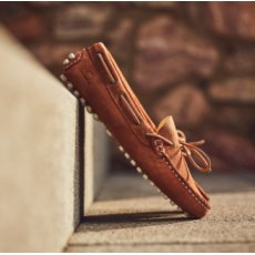 Chatham Aria Suede Driving Moccasin Cognac Ladies