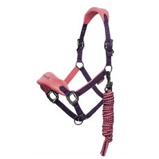 LeMieux Vogue Fleece Headcollar & Rope Set - Papaya