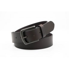 CHARLES SMITH 40MM LEATHER BELT WITH GUN METAL BUCKLE