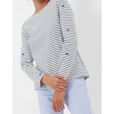 JOULES HARBOUR EMBROIDERED LONG SLEEVE JERSEY TOP