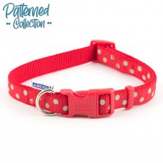 Ancol Vintage Polka Nylon Collar - 20-30cm