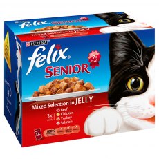 Felix Senior Pouch Variety Pack In Jelly - 12 X 100g