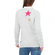 Joules Chantelle Grey Marl Star Sweater