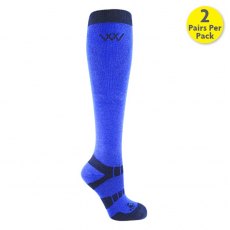 Woof Long Bamboo Waffle Riding Socks - 2pk