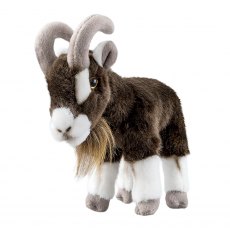 Living Nature Sitting Brown Goat Soft Toy - 20cm