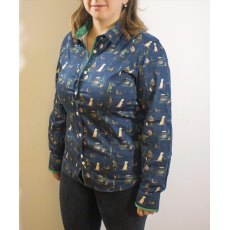 Hartwell Layla Navy Shirt - Hunting Scene
