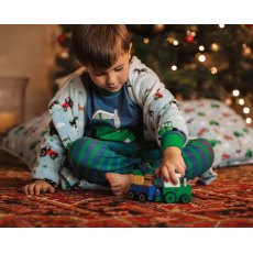 Tractor Ted And Trailer Wooden Toy
