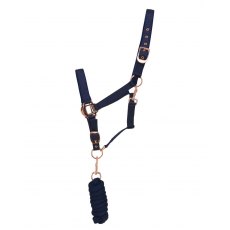 Hy Rose Gold Headcollar And Lead Rope