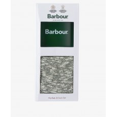 Barbour Hip Flask And Socks Gift Set