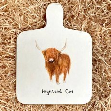 Mini Chopping Board Highland Cow