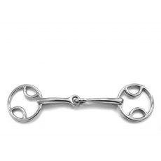 Shires Hanging Cheek Snaffle - Morso A Giunto Singolo Per Cavallo, Design Anti-Infila Lingua