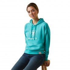 Ariat Women's Just Hoodie - Heather Pool Blue