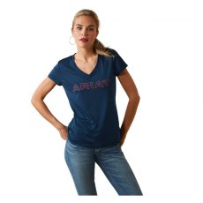 Ariat Laguna Short Sleeve Tee Shirt Navy Eclipse