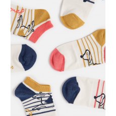 Joules Rilla 3pk Trainer Socks Sausage Dogs