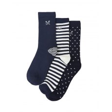 Crew Clothing Ladies' Bamboo Socks - 3pk