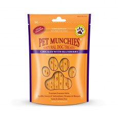 Pet Munchies Chicken & Blueberry Dog Treats - 80g