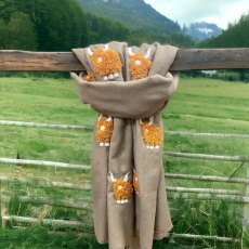 At Home in the Country Orchid Design Scarf