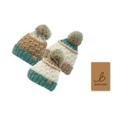 Bartleby Women's Chunky Knit Marl Bobble Hat