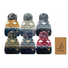 Bartleby Unisex Diamond Pattern Bobble Hat