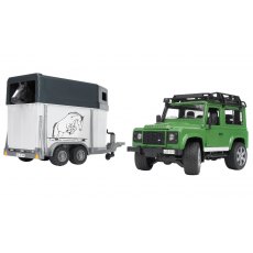 Bruder Land Rover Defender with Horse & Trailer