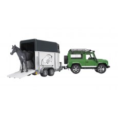 Bruder Land Rover Defender with Horse & Trailer