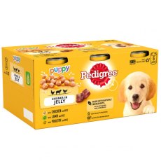 Pedigree Tins Puppy Chunks in Jelly - 6 Large