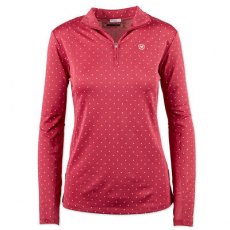 Ariat Sunstopper  Junior 1/4 Zip Rose Violet Dot