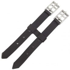 42 Northern Equestrian Genuine Cow Leather Padded Soft Comfort Girth Both Sides Elasticated Black 