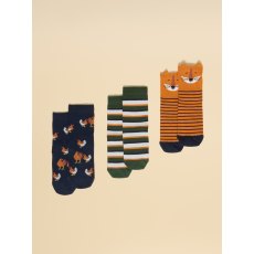 Joules Kids' Eat Feet 3Pk Socks