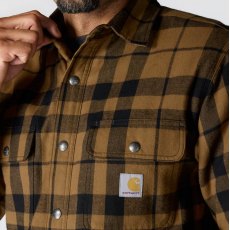 Carhartt Men's Relax Fit Flannel Sherpa Lined Shirt Jacket Carhartt Men's Relax Fit Flannel Sherpa Lined Shirt Jacket