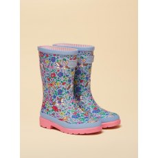 Joules Girls Junior Welly Print Wellies