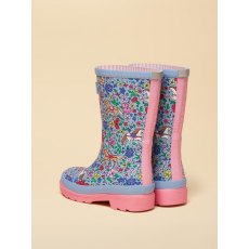 Joules Girls Junior Welly Print Wellies
