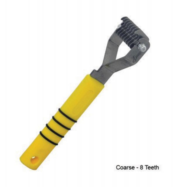 Smart Grooming Smart Tail Rake Yellow Handle