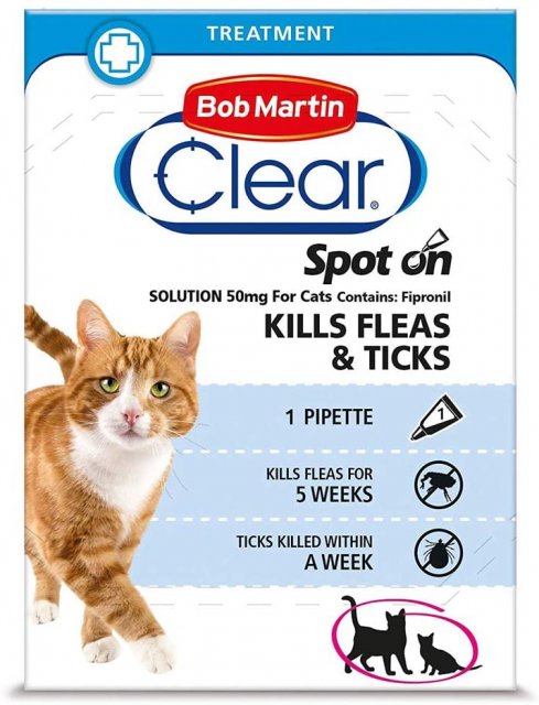 Bob Martin Bob Martin Flea Clear Spot On- Cat 1 Tube